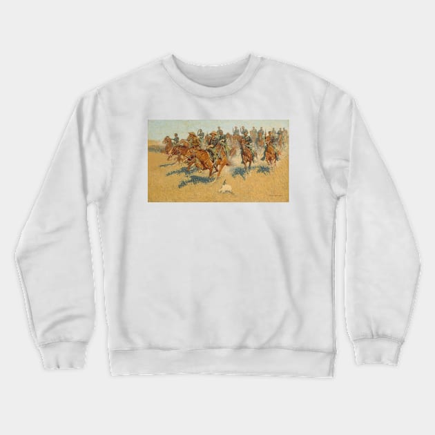 On the Southern Plains by Frederic Remington Crewneck Sweatshirt by Classic Art Stall